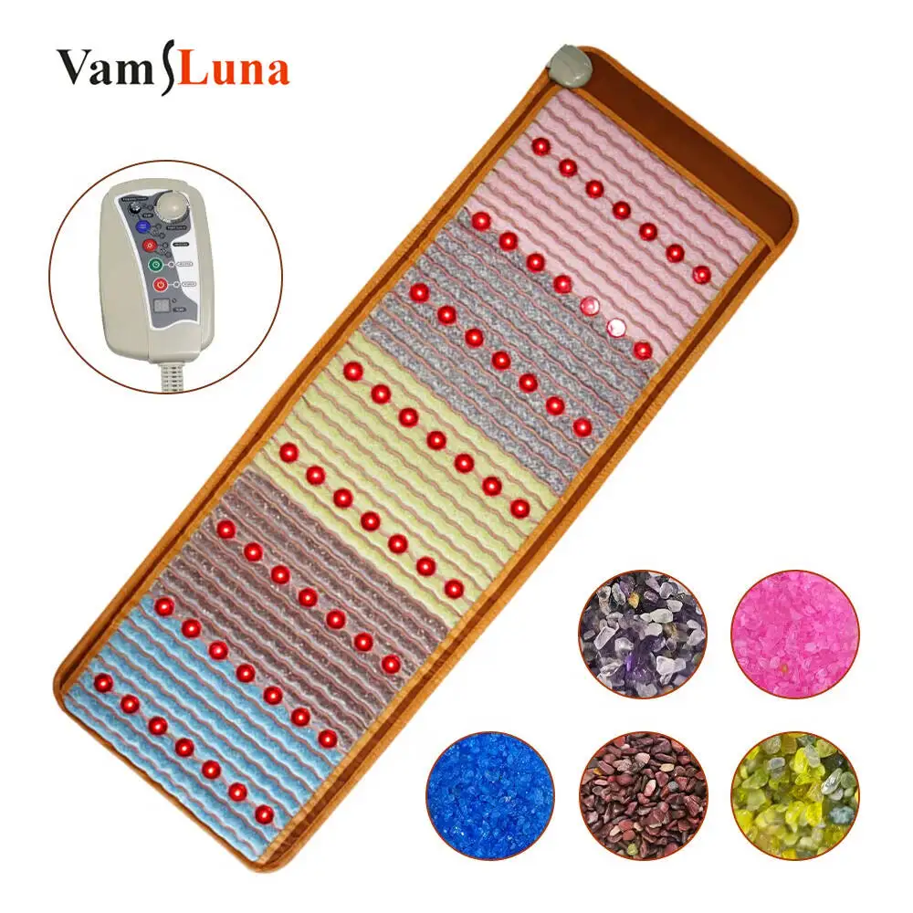 

Photon Energy Heating Pad Color Natural Mineral PEMF Magnetic Field Pulse Therapy Infrared Relieve Back Pain 150x50cm