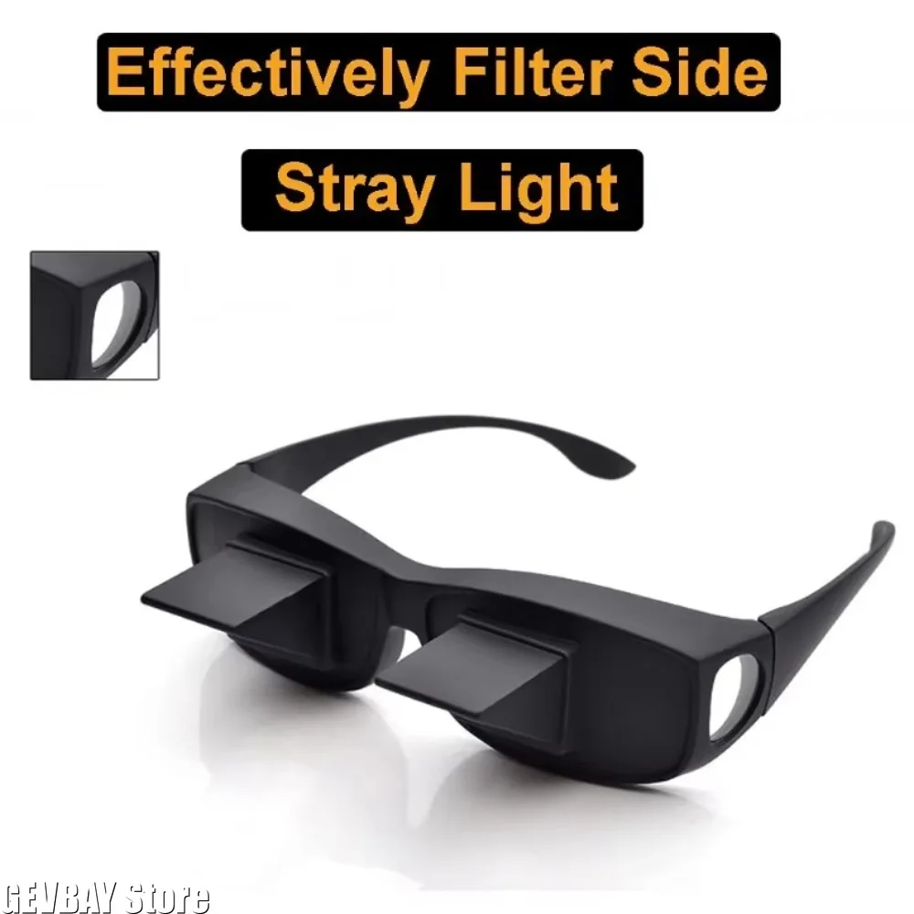 Magical Lazy Prism Glasses Horizontal Reading Glasses for Bedridden Watching TV Myopia Available