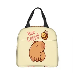 Bee And Capybara borsa termica per il pranzo borsa termica riutilizzabile Bee Cappy Large Tote Lunch Box borse per la conservazione degli alimenti scuola all'aperto