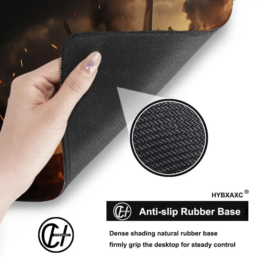 แผ่นรองเมาส์ลายเครื่องบินรบ ขนาดใหญ่พิเศษ XXL สำหรับคอมพิวเตอร์ สำนักงาน เล่นเกม โต๊ะทำงาน ยางกันลื่น รองรับคีย์บอร์ดและเมาส์ แผ่นรองโต๊ะยาว