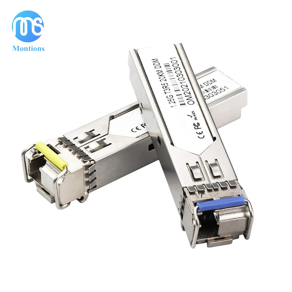 Montions 1 пара 1,25G SFP Bidi одноволоконный трансивер 120 Нм/Нм SMF LC коннектор до км для открытого