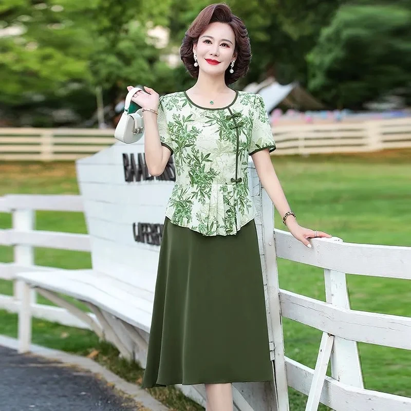 High Quality Summer Beach Boho Vintage Print Patchwork O Neck Dress Elegant Party Robe Designer Vestidos Fake Two Pieces Dresses