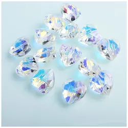 5Pcs 14mm Austrian Crystal Glass Heart Loose Beads Charms For Jewelry Making Material DIY Necklace Bracelet Earring Accessories