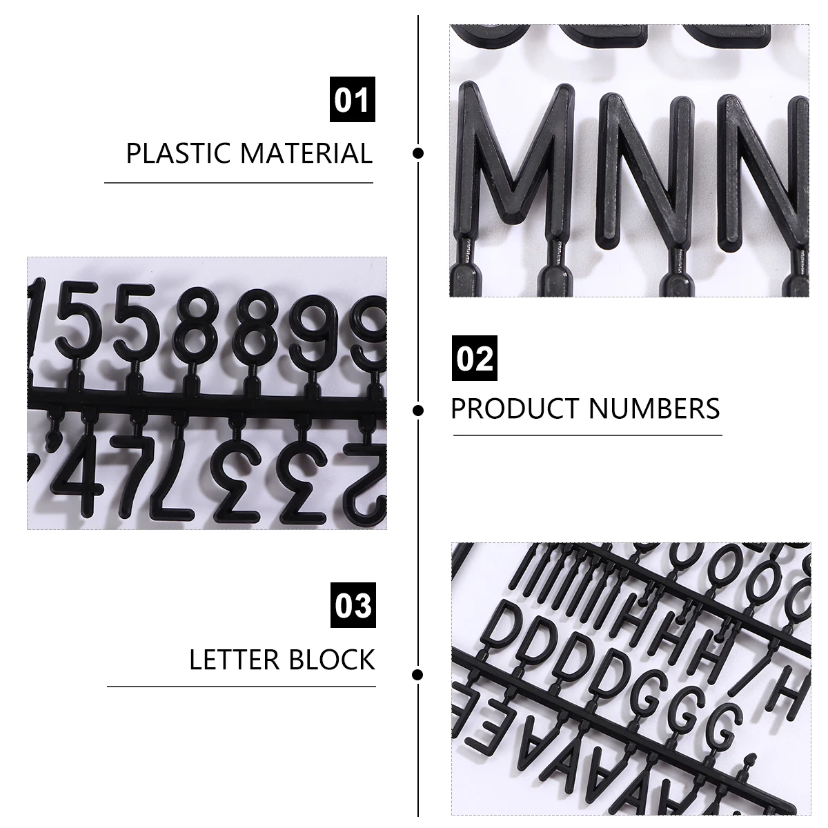 Plastic Board Letters Numbers Large Colored Symbols for Convertible Felt Letter Board Message Display Accessories