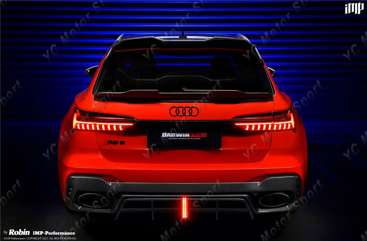 Car Accessories Carbon Fiber iMP Performance Style Rear Diffuser Fit For 2021-2022 Audi C8 RS6 Avant Rear Diffuser Lip