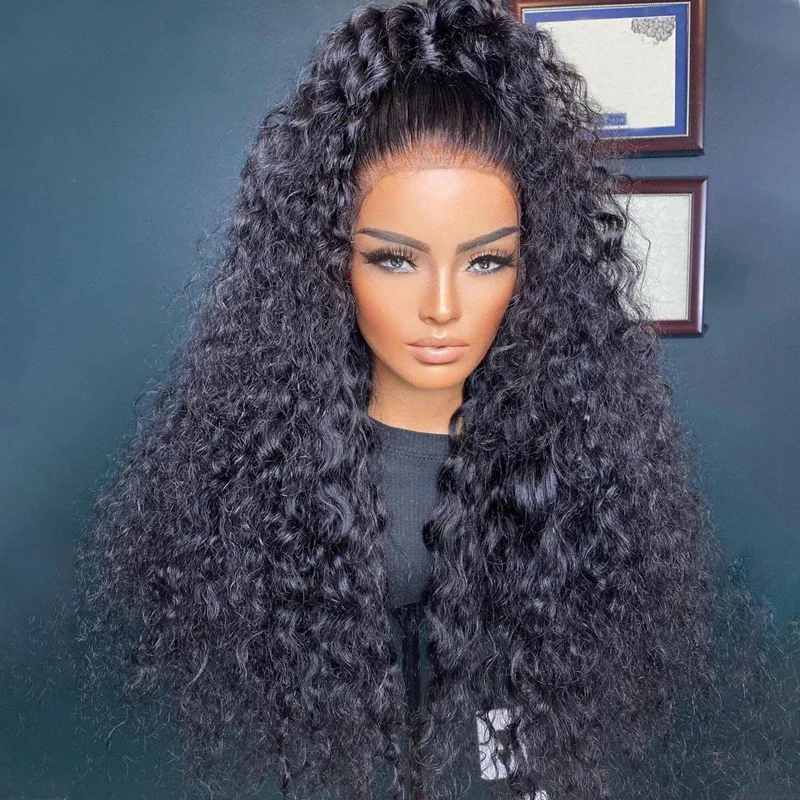 

Deep Wave Human Hair Lace Frontal Wigs Water Kinky Curly 13x4 13x6 HD Lace Front Wig Pre Plucked Remy 200% 4x4 Lace Closure Wig