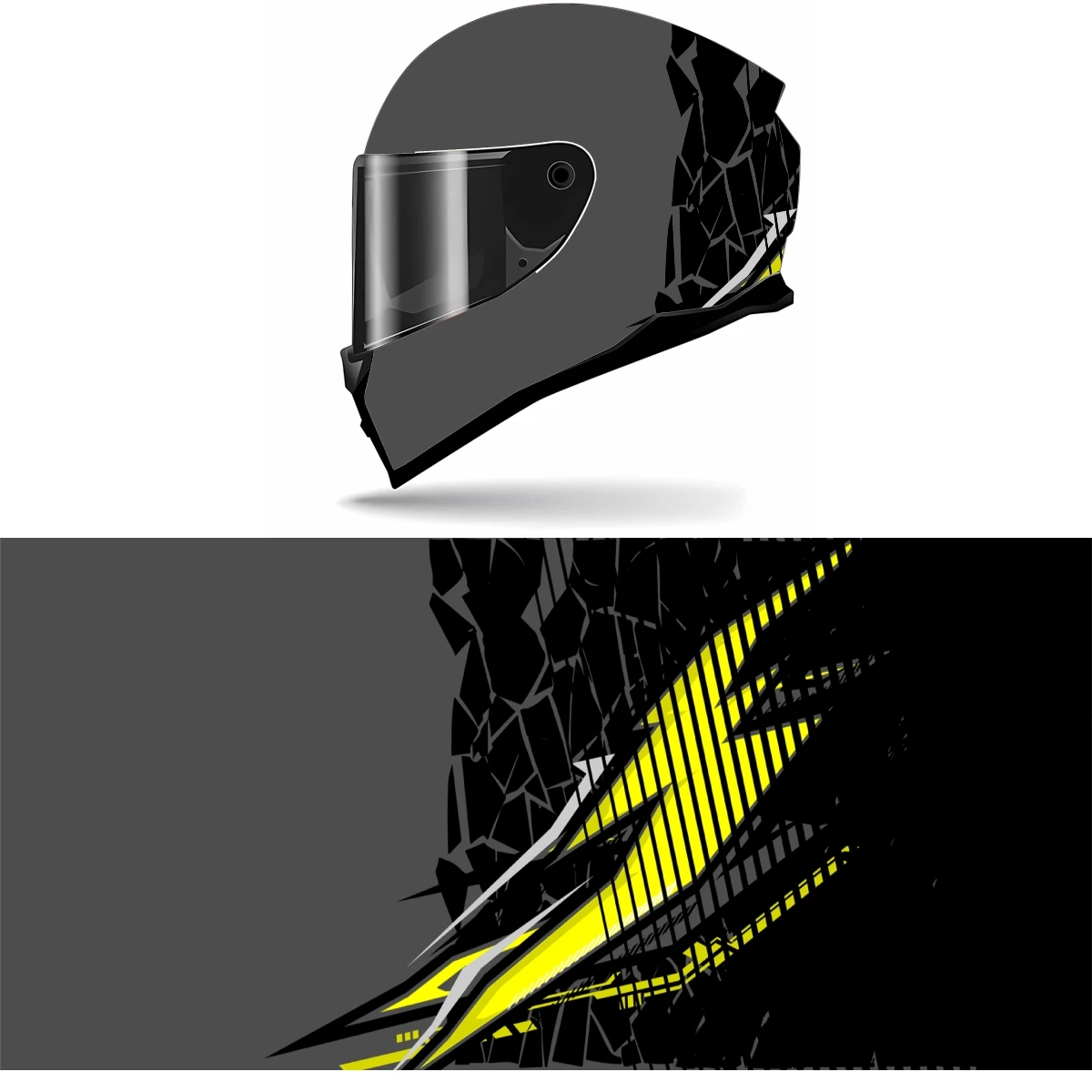 Irregular gravel stripes Motorcycle Helmet Stickers Self Adhesive Racing Custom Helmet Decal Wrap Vinyl Decal Stickers