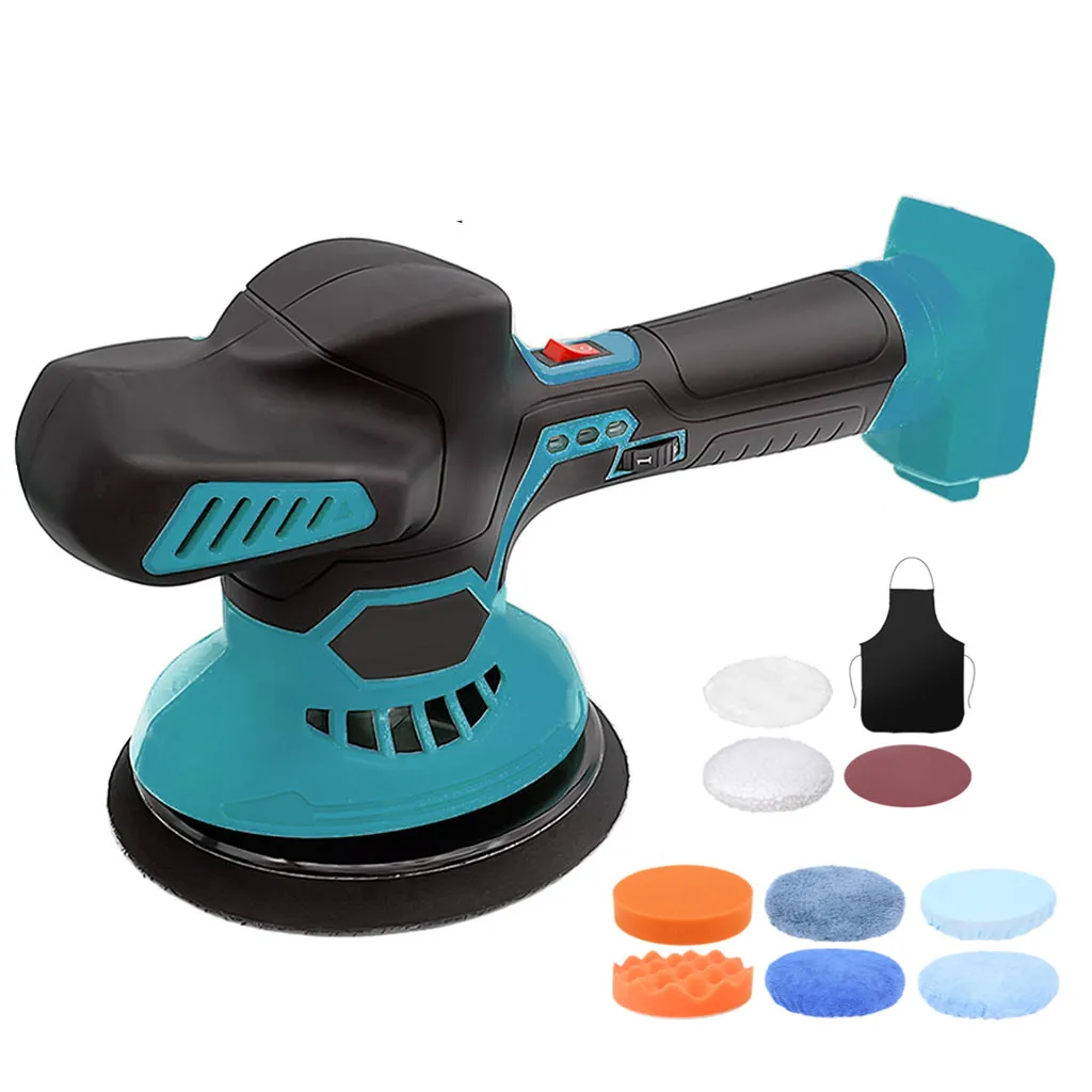 

6 Gears Electric Car Polisher 6 Inch Cordless Car Buffer Polisher Kit With Polishing Pads For Makita 18v Battery