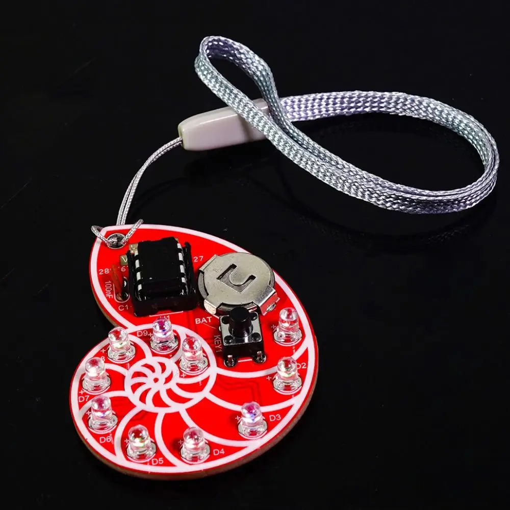 Multi-Mode LED Shell Flow Light Kit Pendant Style SMD SMT Technology DIY Soldering Learning Kit Loop Flash Light