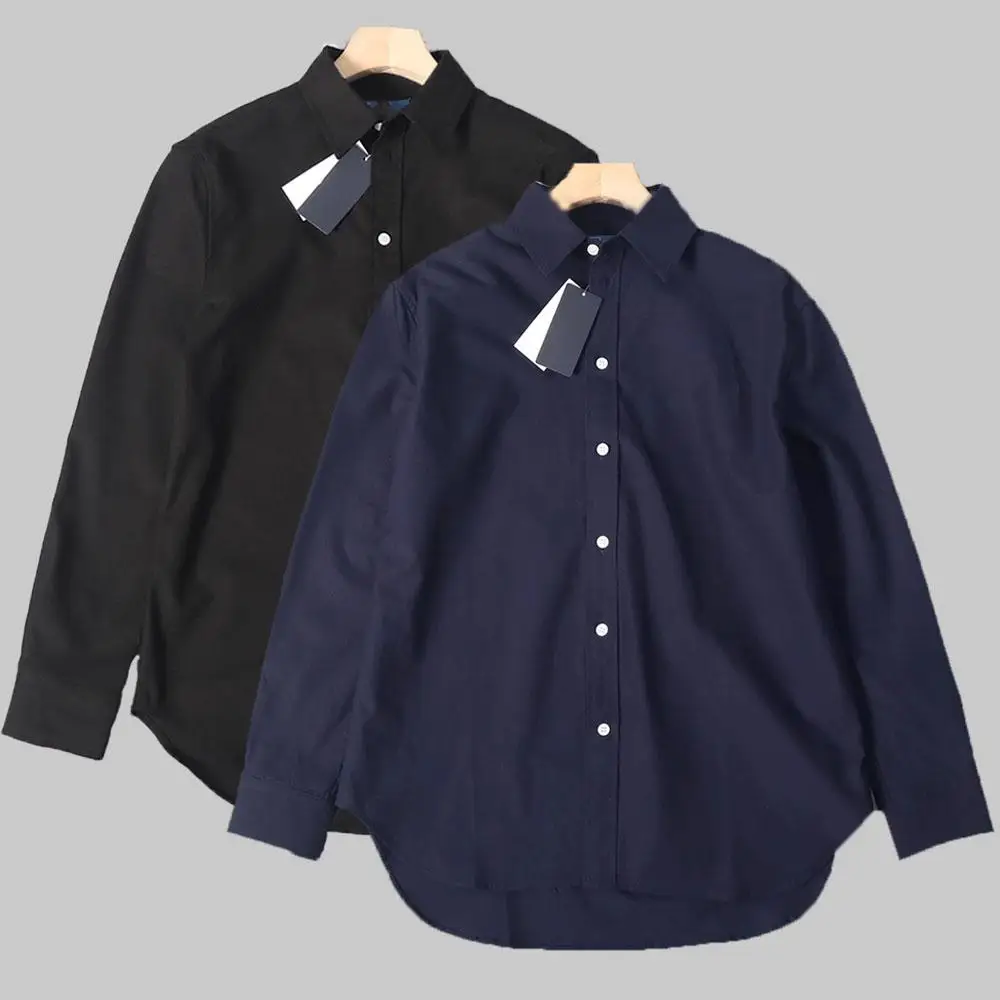 

Casual Cotton Linen Long Sleeve Embroidered Basic Label Women's Shirt 2025 New Style Commute Style Loose Fit Regular Sleeve