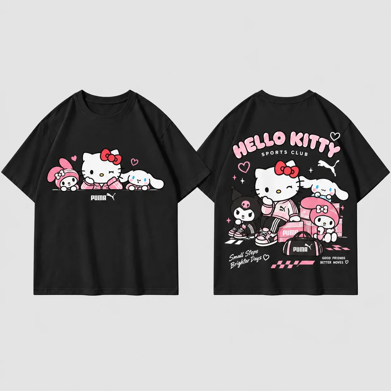 Unisex Men's Women's Sanrio Hello Kitty Pompompurin Cinnamoroll Graphic Print T Shirt White Kawaii Streetwear Short Sleeve Top