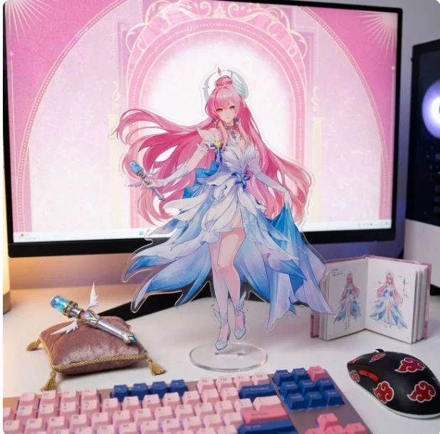 Anime Wuthering Waves Aemeath Denia Acrylic Double-Sided Stand Figure Model Plate Cosplay Collection Desktop Decor Gifts XYZ