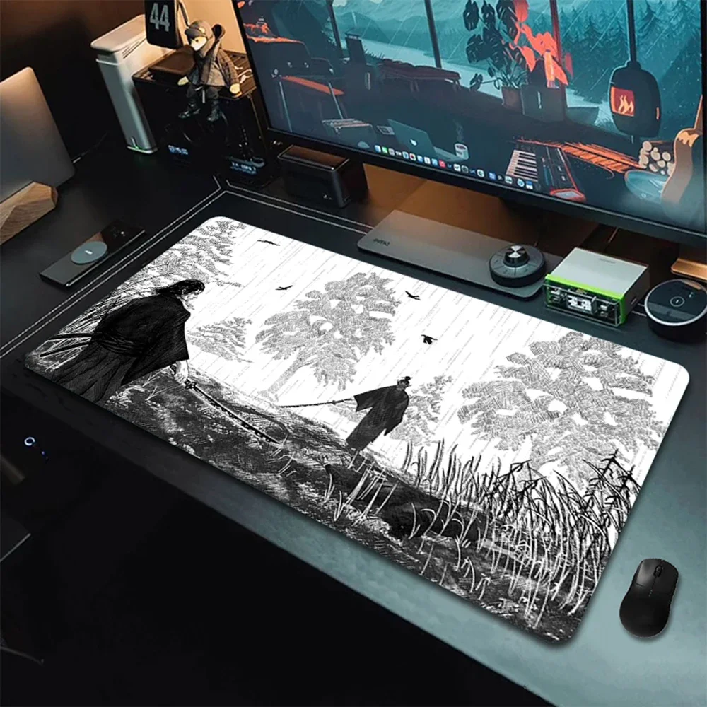 Manga Vagabond XXL Mouse Pad Large Non-Slip Mouse Mat 900x400mm Gaming Mousepad Gamer Professional Rubber Computer Keyboard Pad