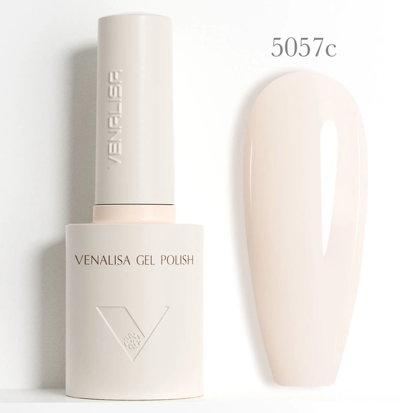 VENALISA 10ml nagelgellak pastelroze basis Franse nagelkunst met regenboogkristallen losweken UV LED langdurig semi-permanent - afbeelding 1