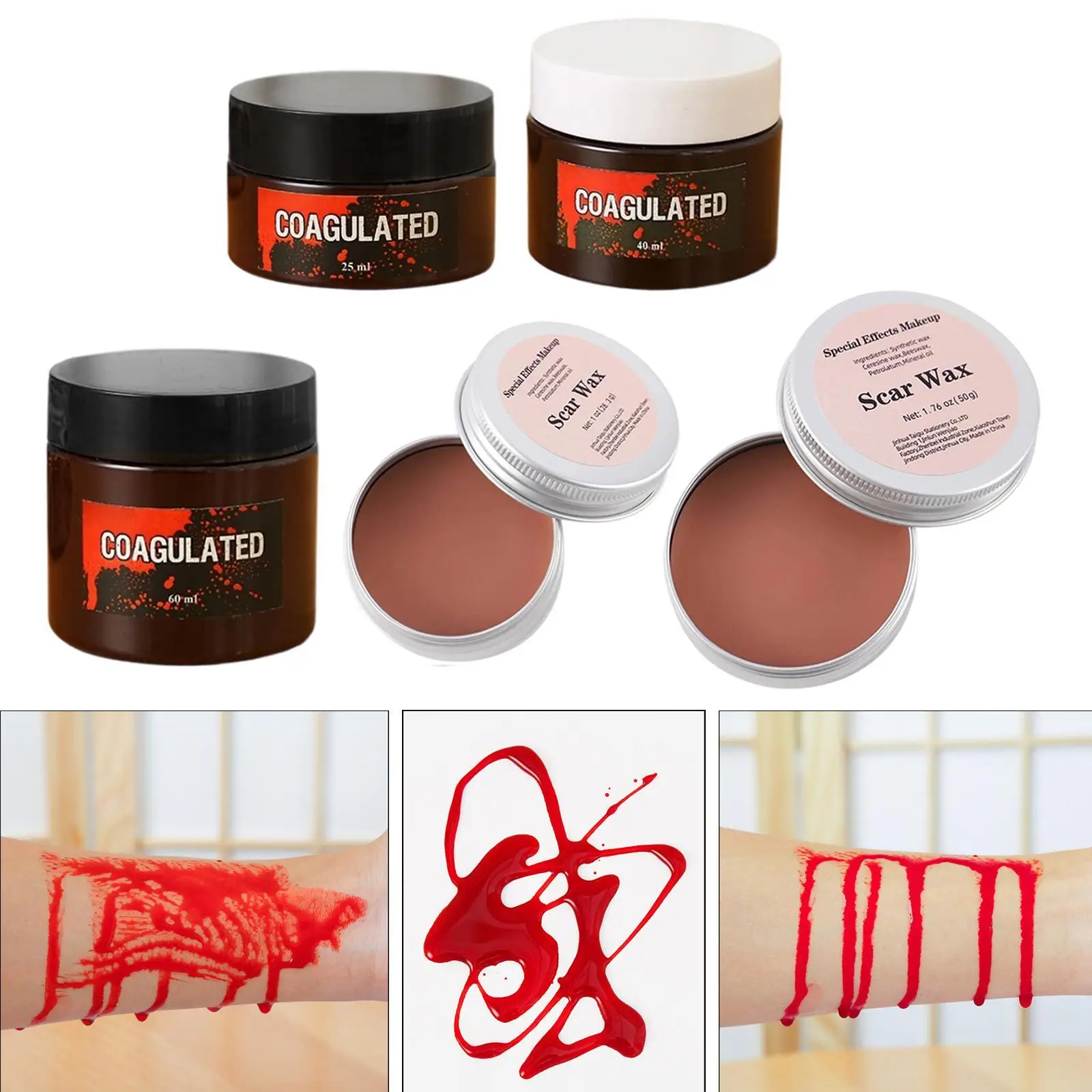 

Fake Bloody Actor Stage Bloody for Dress up TV Show Costume Theater Cosplay