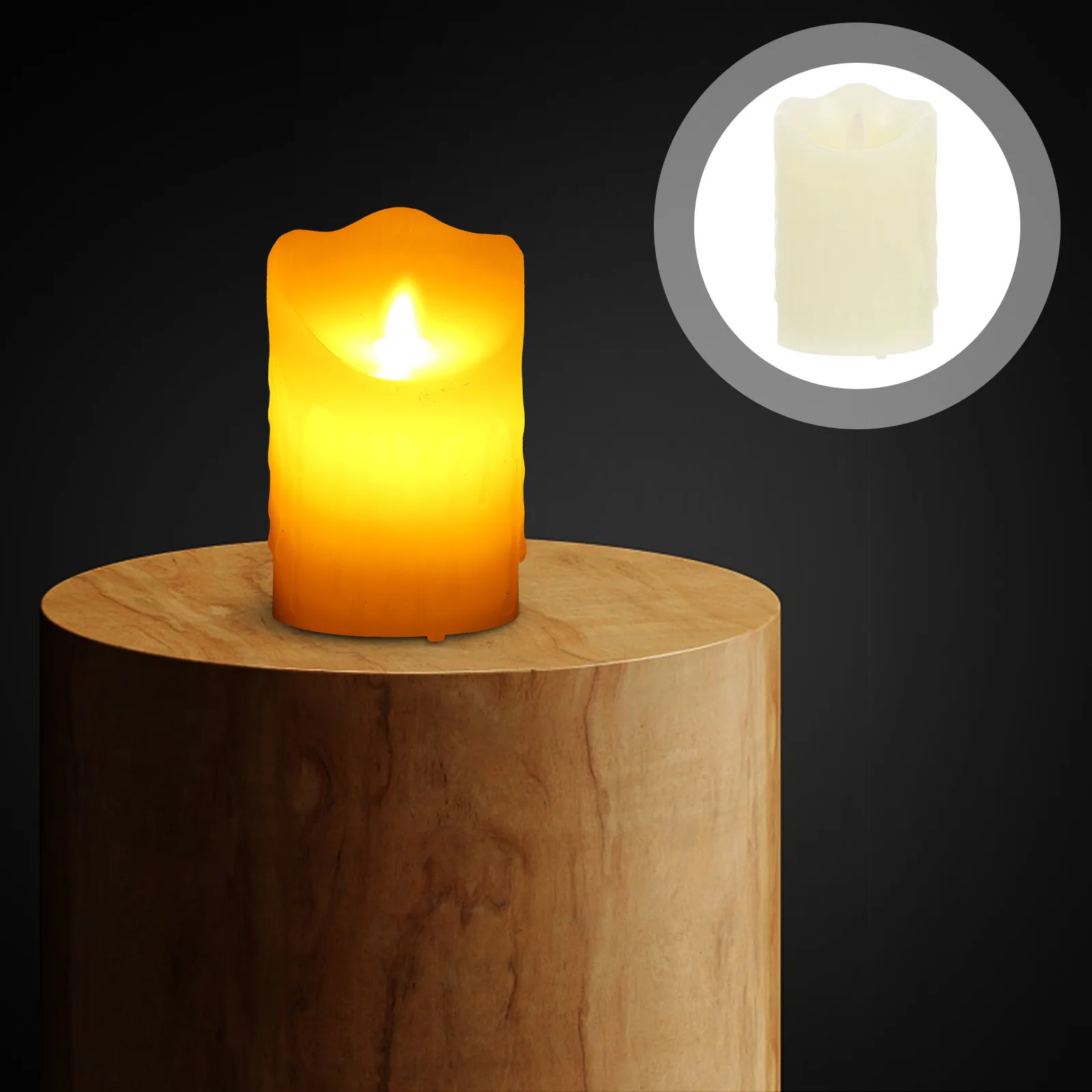1Set LED Lamp USB Charging Dimming Simulation Light Romantic Party Atmosphere Decor Elegant Home Decoration Beige