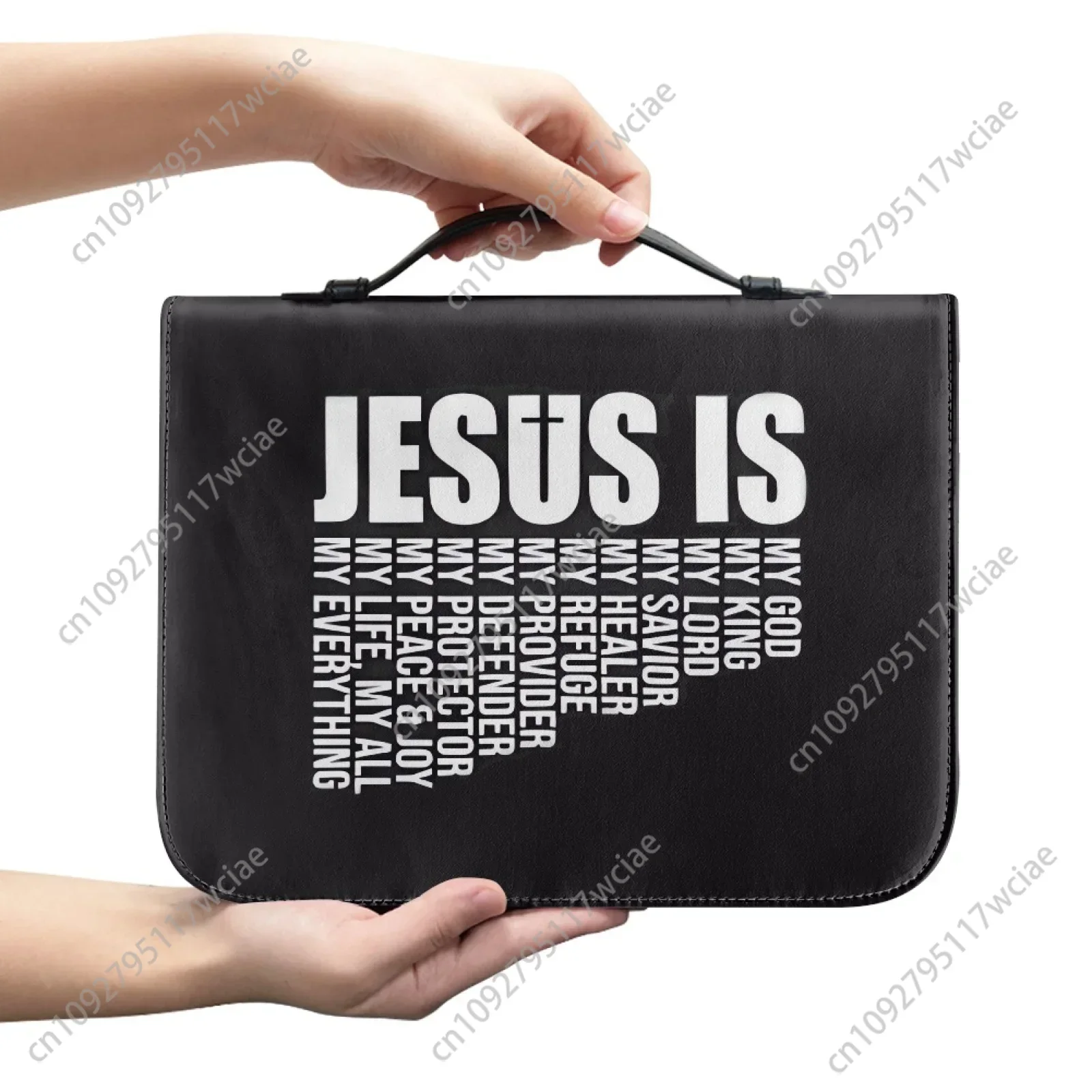 

Custom Your Image Print Leather Bible Bag for Women Men Handle Handbags Bible Hymns Bible Cover Case Carrying Storage Bags