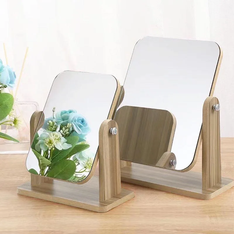 

Новое зеркало для макияжа, женское зеркало для стола, складное вращающееся на 360 градусов увеличительное зеркало HUAZJ05