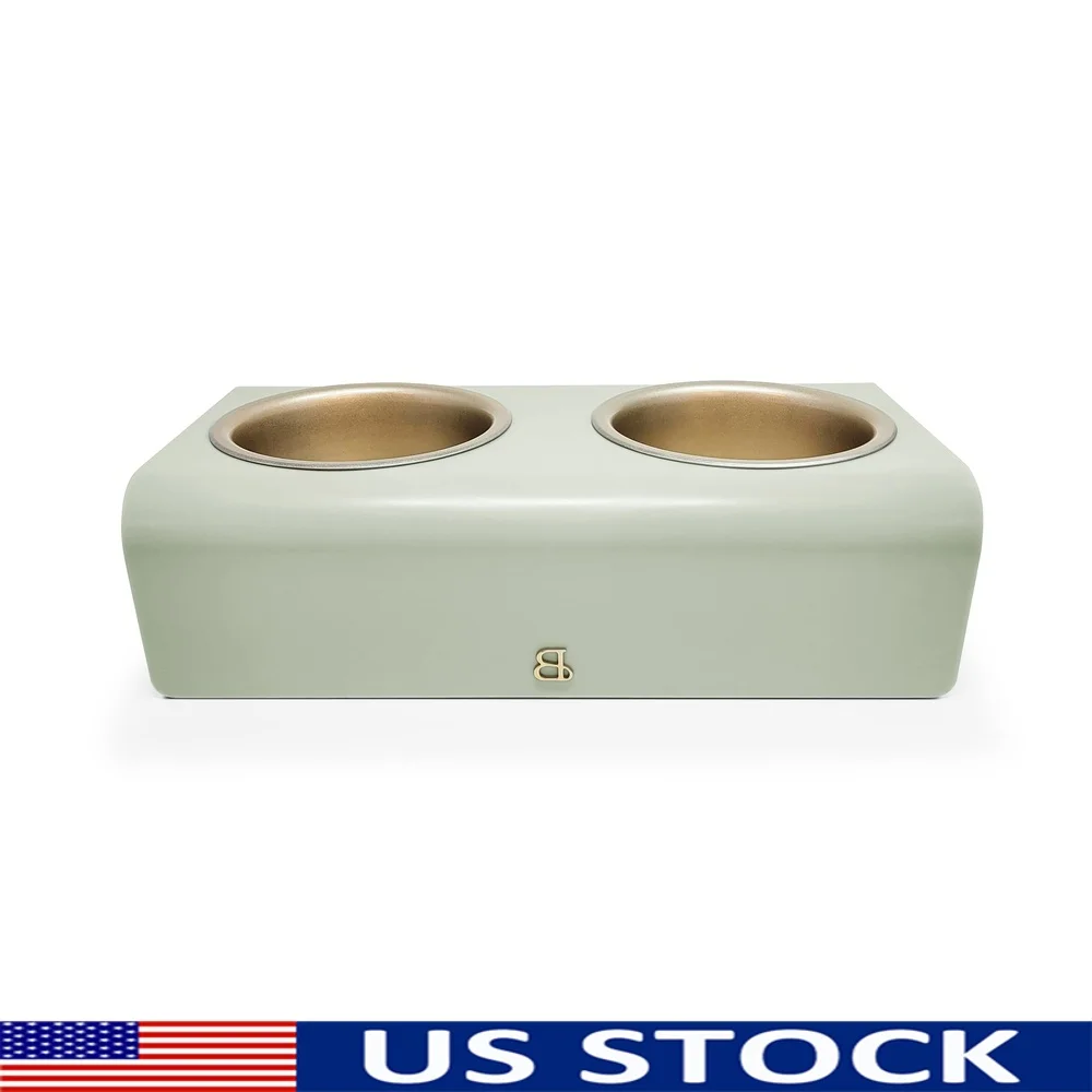 

Double Elevated Stainless Steel Pet Bowl Feeder 3-Cup Dogs Cats Durable BPA-Free Stylish Design Dishwasher Safe