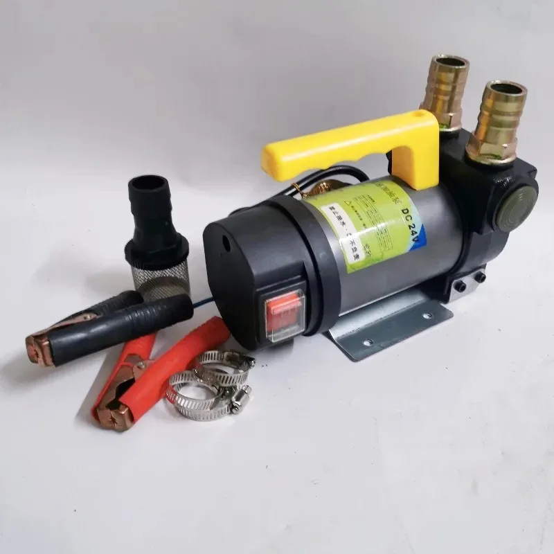 12V 24V DC Electric Fuel Transfer Pump, 4-Port Up for Excavator Toolbox & Diesel