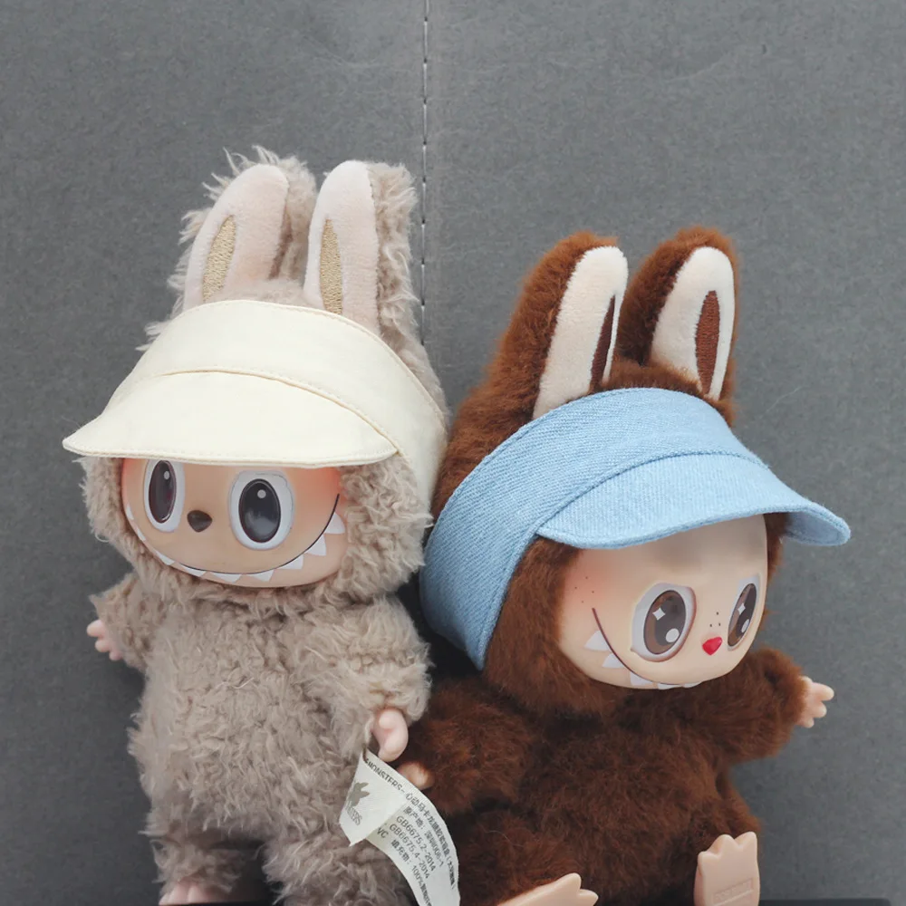 Geschikt voor 17 cm Labubu veelkleurige mini-hoed Ropa-pop-outfit - klassieke stijl baseballpet bijpassende kleding en schoenen voor poppen