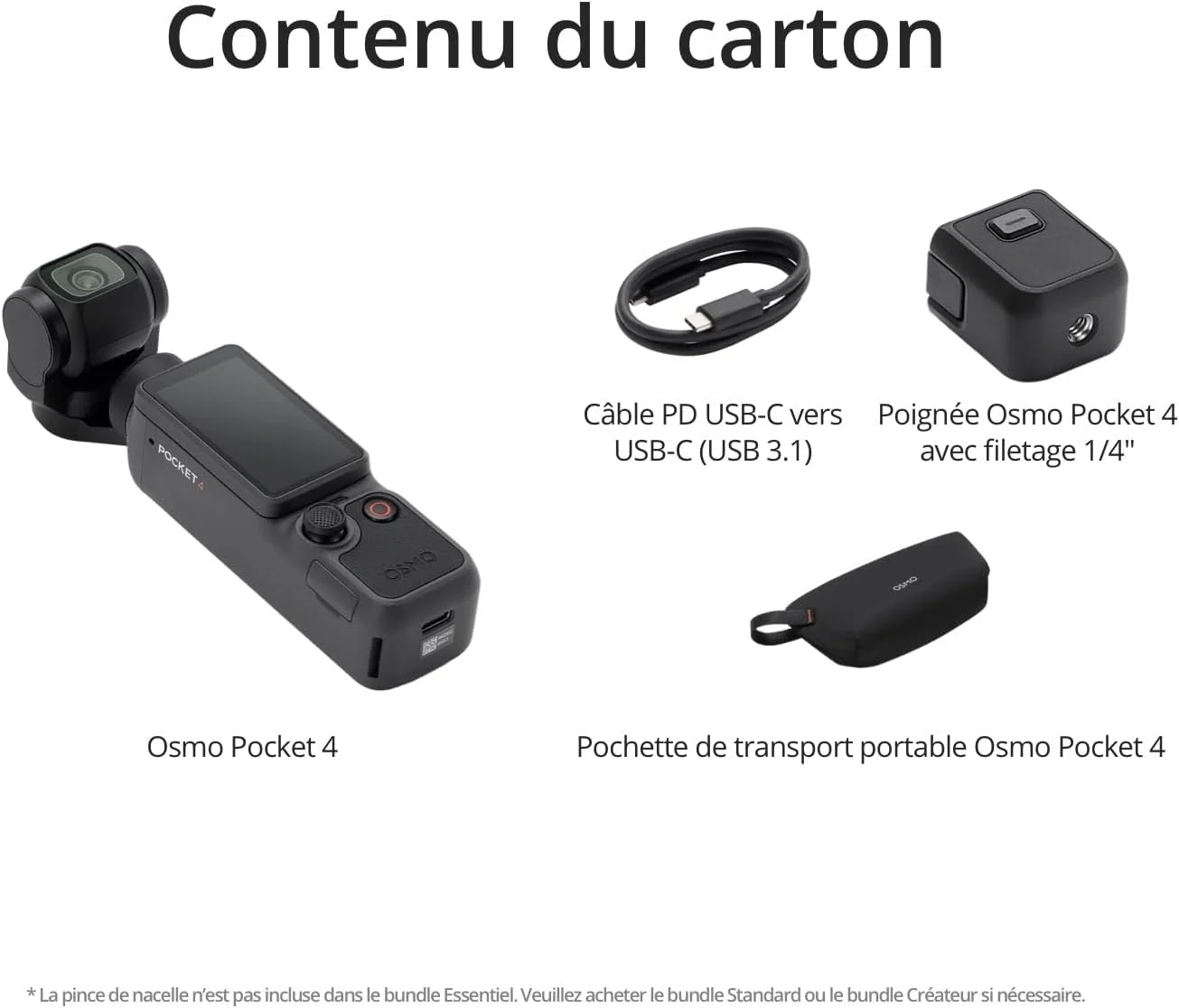 DJI Osmo Pocket 4 Pocket Gimbal Camera 4K 240fps Slow Motion Vlog Camera 1 Inch CMOS 3-assige stabilisator ActiveTrack 7.0 Intelligente Focus Mini Videocamera