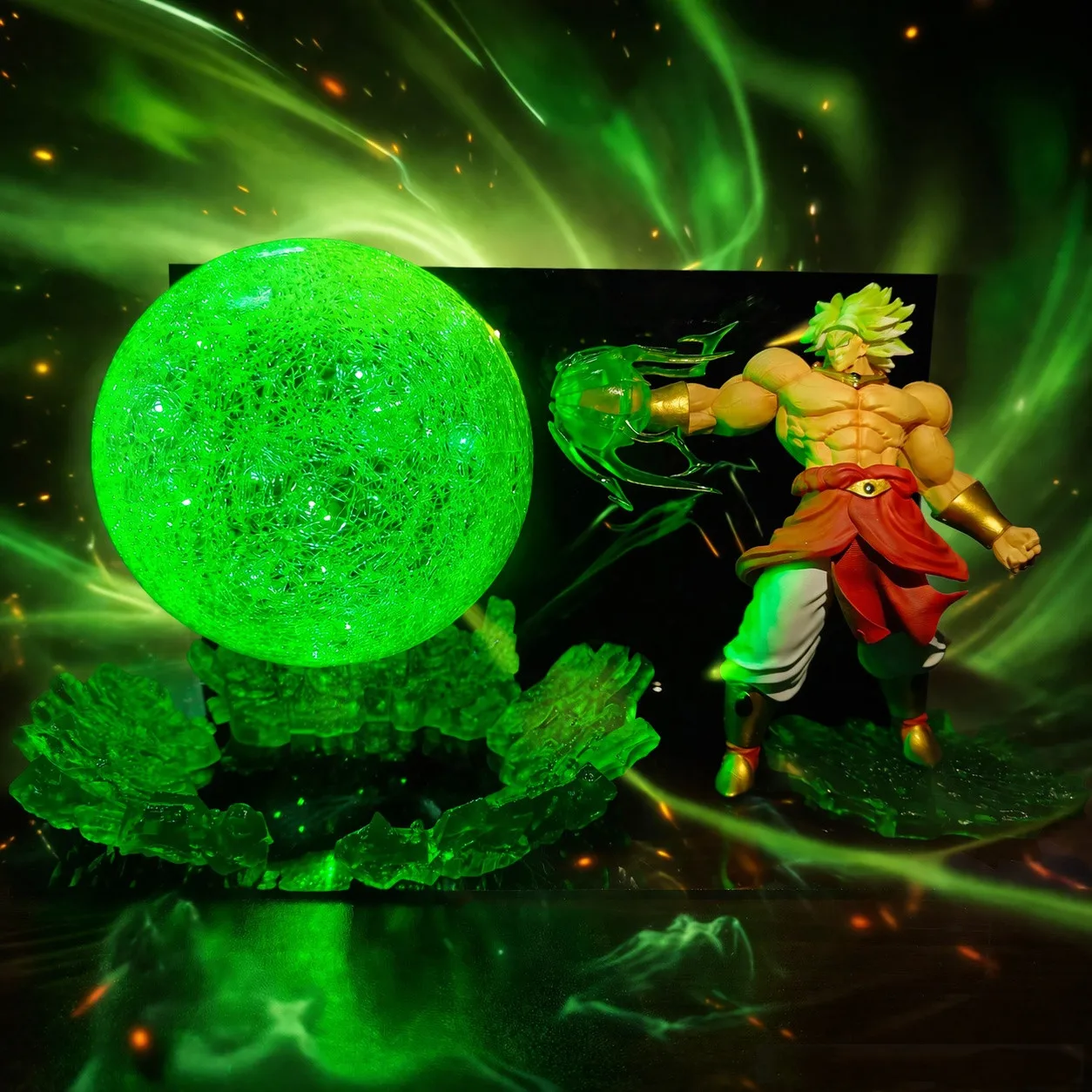 Dragon Ball Z Anime Super Saiyan Broly DIY LED-Lampe Actionfigur Spielzeug Dragon Ball Super PVC-Modell Sammlung