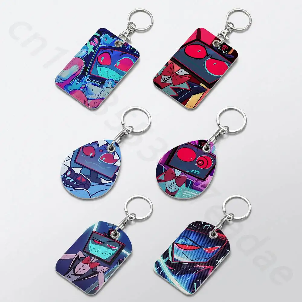 VOX Trust Us H-Hazbin Personalised Print Card Holder Suitable For Holder Girls Door Card Case Women Badge Holder Keychain
