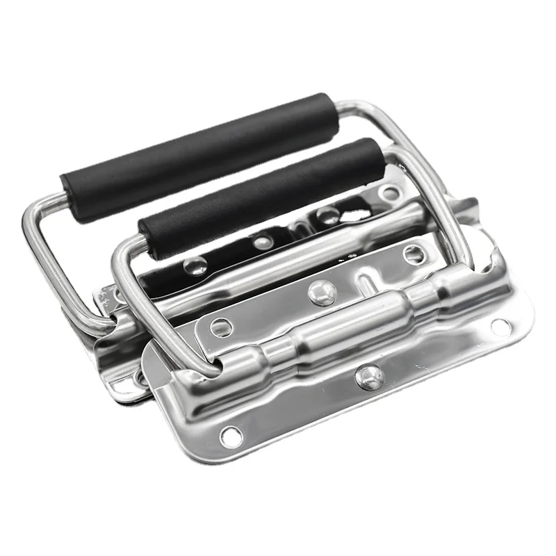 304 Stainless Steel Carrying Case Industrial Handle Stage Props Box Performance Box Accessories Spring Handle Flight Case Handle