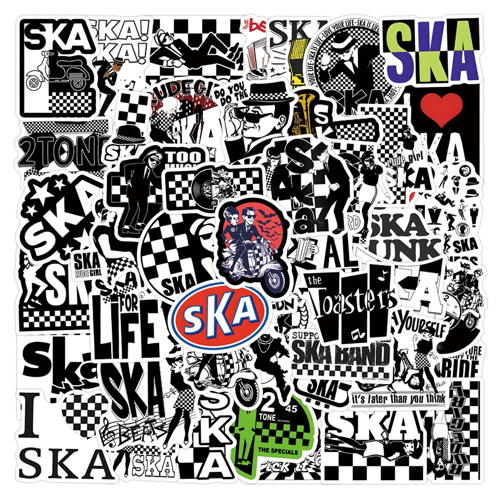 

10/30/55PCS Ska Music Reggae Stickers Graffiti Decorative Guitar Refrigerator Luggage Laptop Motorcycle Bicycle Waterproof Decal