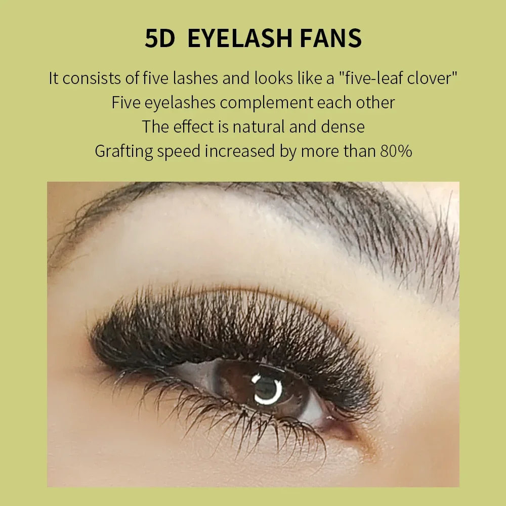 GLAMLASH 3D 4D 5D W Shaped Eyelash Lashes Easy Fan Eyelash Extensions Wholesales YY Premade Volume 12 Rows W Style Natural Soft