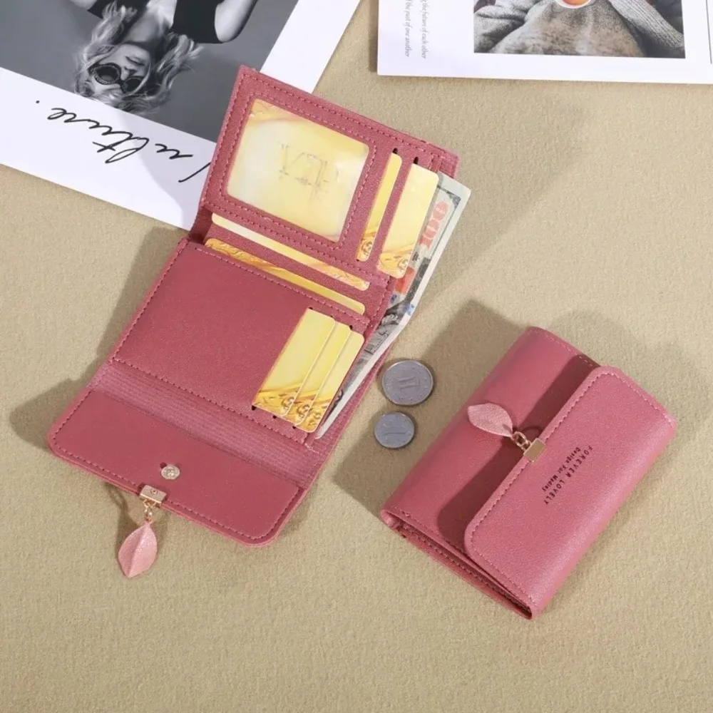 New Korean Version of The Simple Small Wallet Tri-fold Coin Bit Money Clip Coin Purse Cross-border Short Ladies Wallet