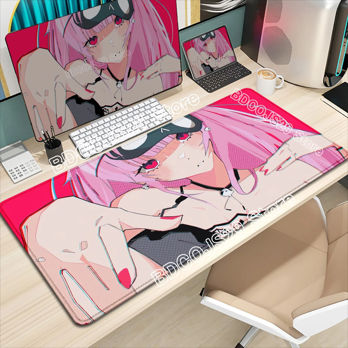 

Hololive Mori Calliope Mouse Mat Rubber Desk Mat Office Large Gaming Mousepad Anime Locking Edge Mouse Pad Gamer Non-Slip Carpet
