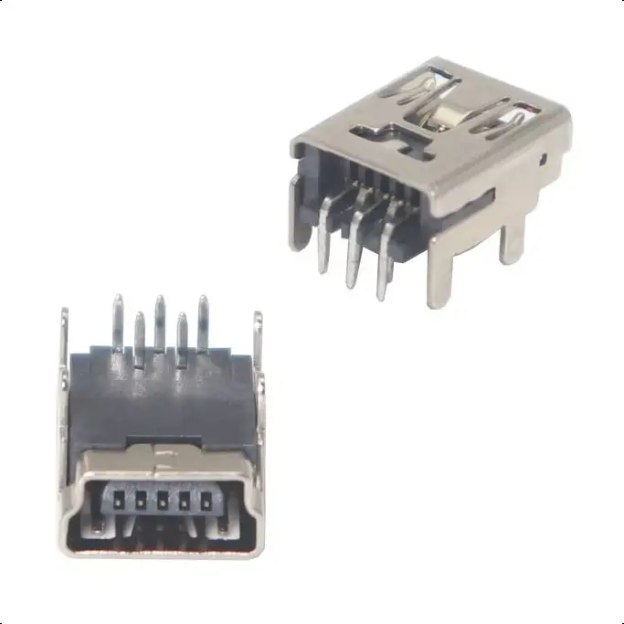 【30-5PCS】Mini USB Tipo B Soquete Fêmea de 5 Pinos 4 Pernas DIP Jack Conector Plug-in Para telefone móvel MP3 MP4 MP5 PS3 Peça de Reparo