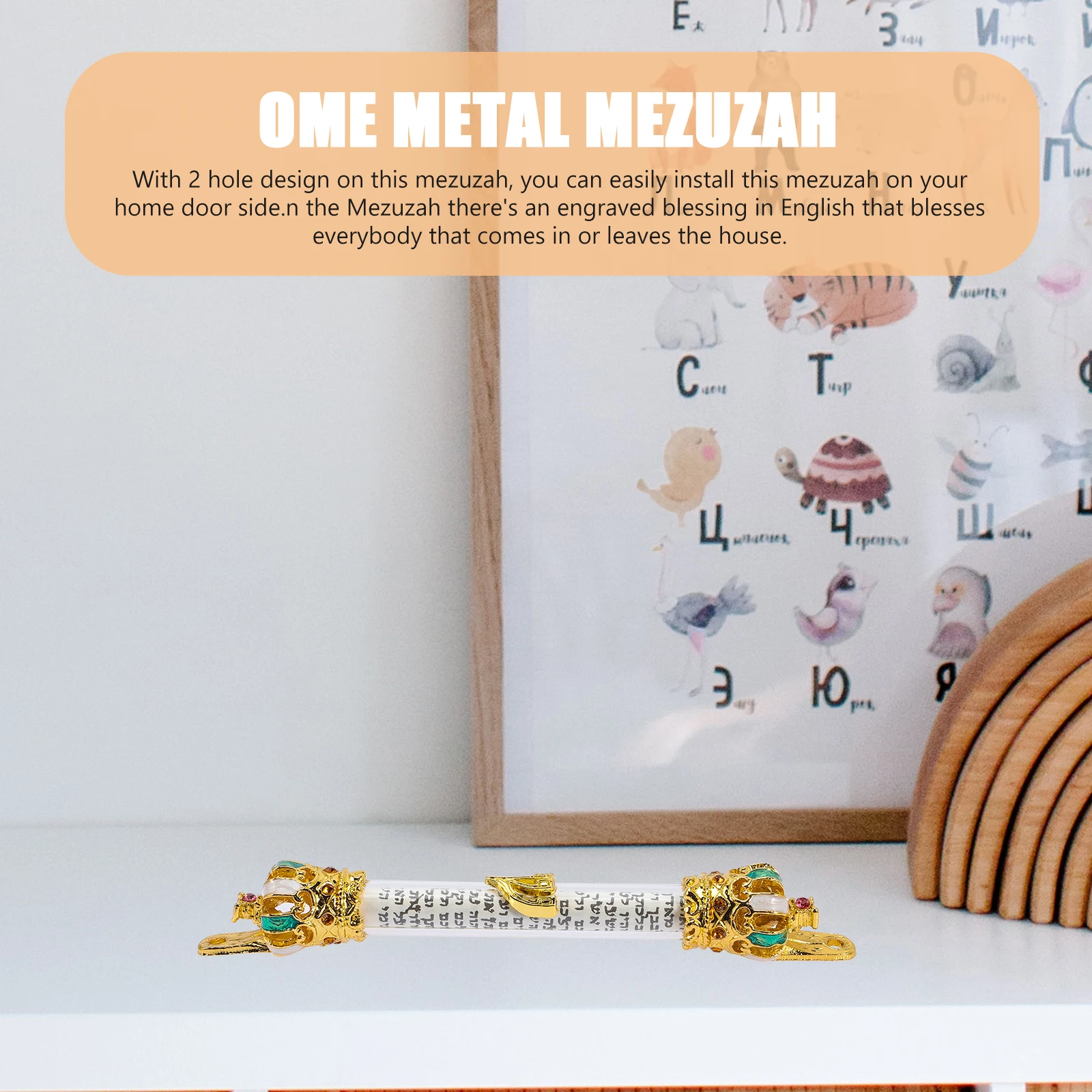 

Metal Mezuzah Religious Decoration Home Door Mezuzah Jewish Gifts Judaica Crafted Scroll Delicate Metal Mezuza For