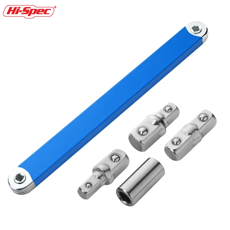 Hi-Spec Offset Multi-function Ratchet Torque Extension Wrench Mechanical Workshop Tools Car Spanner Mixed Dynamics Hand Tools