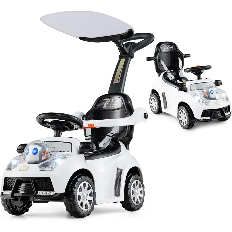 Ride On Push Car for Toddlers Alien Theme Ride On Car Sliding Car w/Steering Wheel Music and Lights Under Seat Storage No Batte