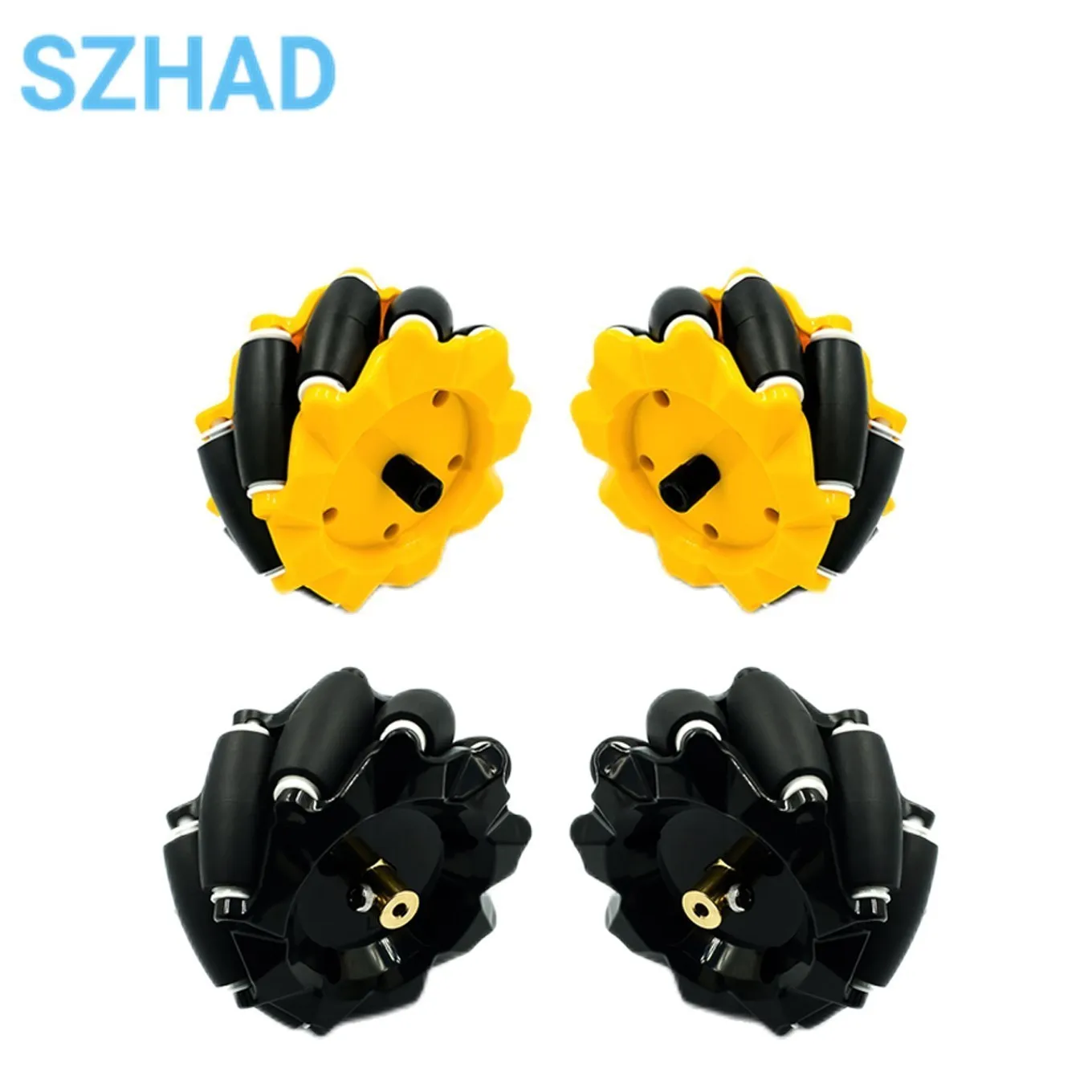 1/4pcs48mm 60mm 80mm 97mm High Hardness Plastic Mecanum Wheel Omni-Directional for TT Motor Smart Robot Car with 6mm hubs