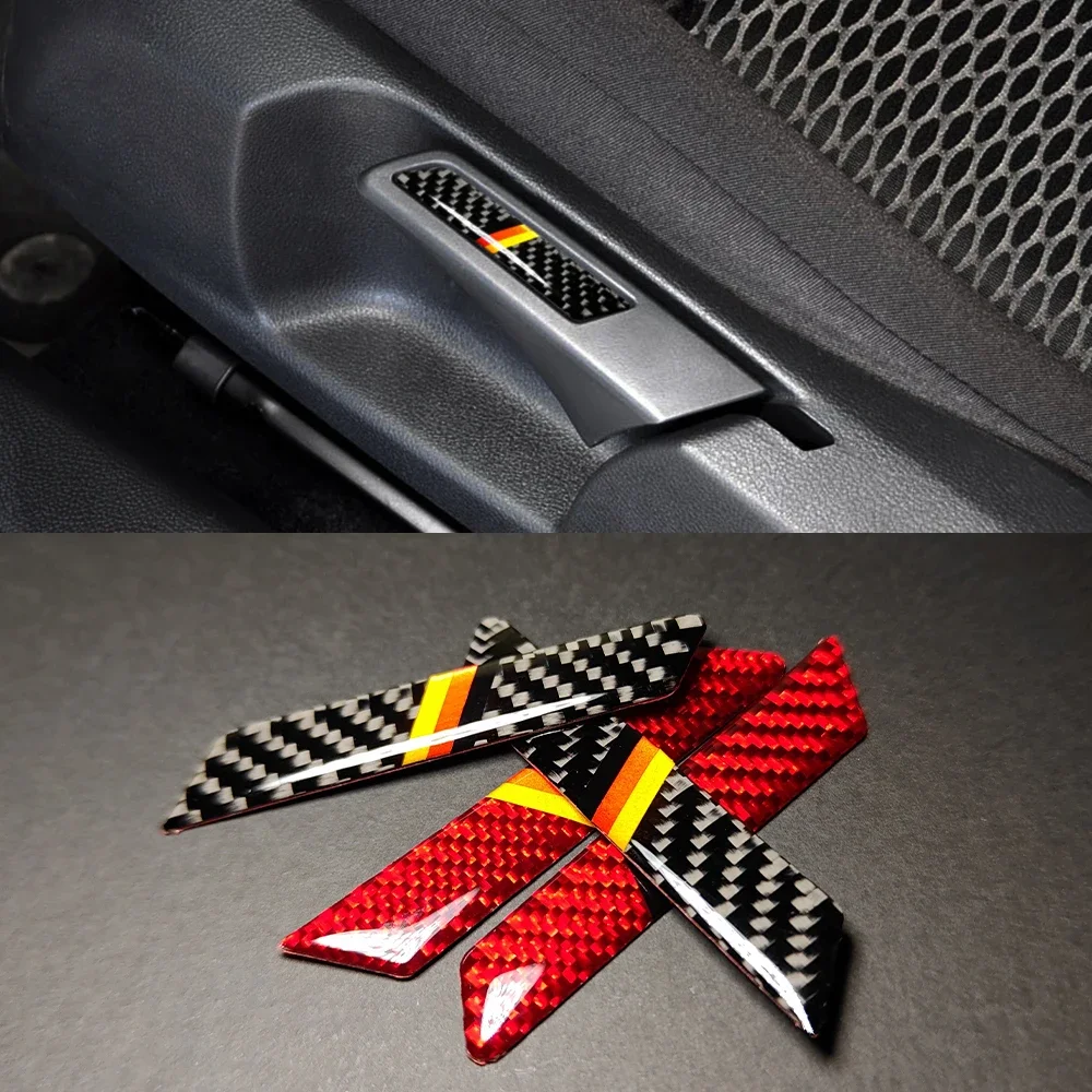 

For Volkswagen VW Golf 5 6 MK5 MK6 GTI 2Pcs Car Styling Carbon fiber Sticker Lift Wrench Handle Seat Insert Trim Cover Auto