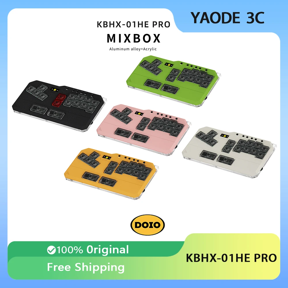 

DOIO HITBOX KBHX-01HE PRO Mini Gaming Keyboard Aluminum Alloy Arcade Cabinet for PS4 PS5 Switch Customized Joystick Arcade Game