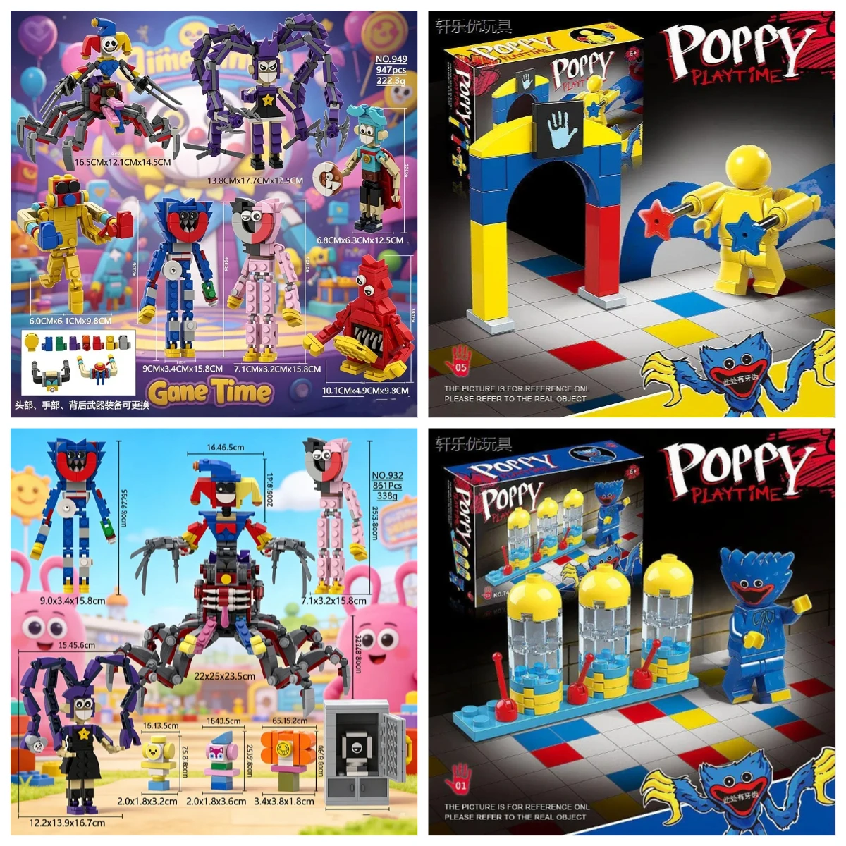 Poppy Playtime Building Blocks Compatible Action Figure Mini Scene Educational Toy High Quality Plastic Model