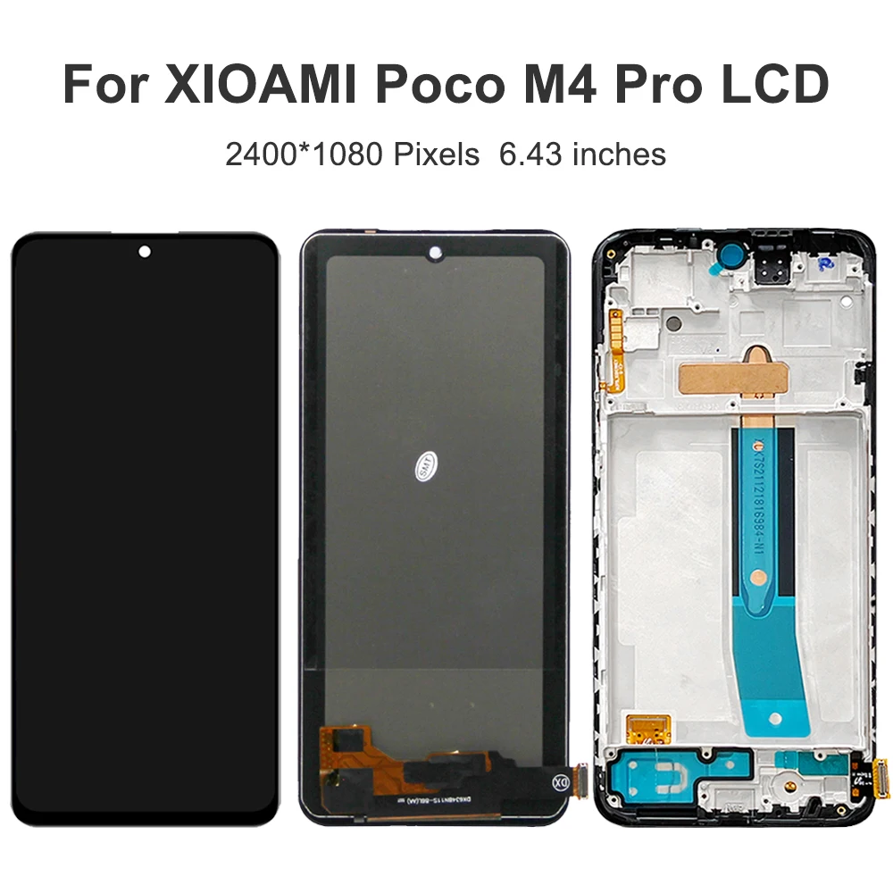 Para Xiaomi Poco M4 Pro 4G 5G Para ‎ Reemplazo del conjunto del digitalizador de pantalla táctil de la pantalla LCD de Poco M4 Pro 4G/5G