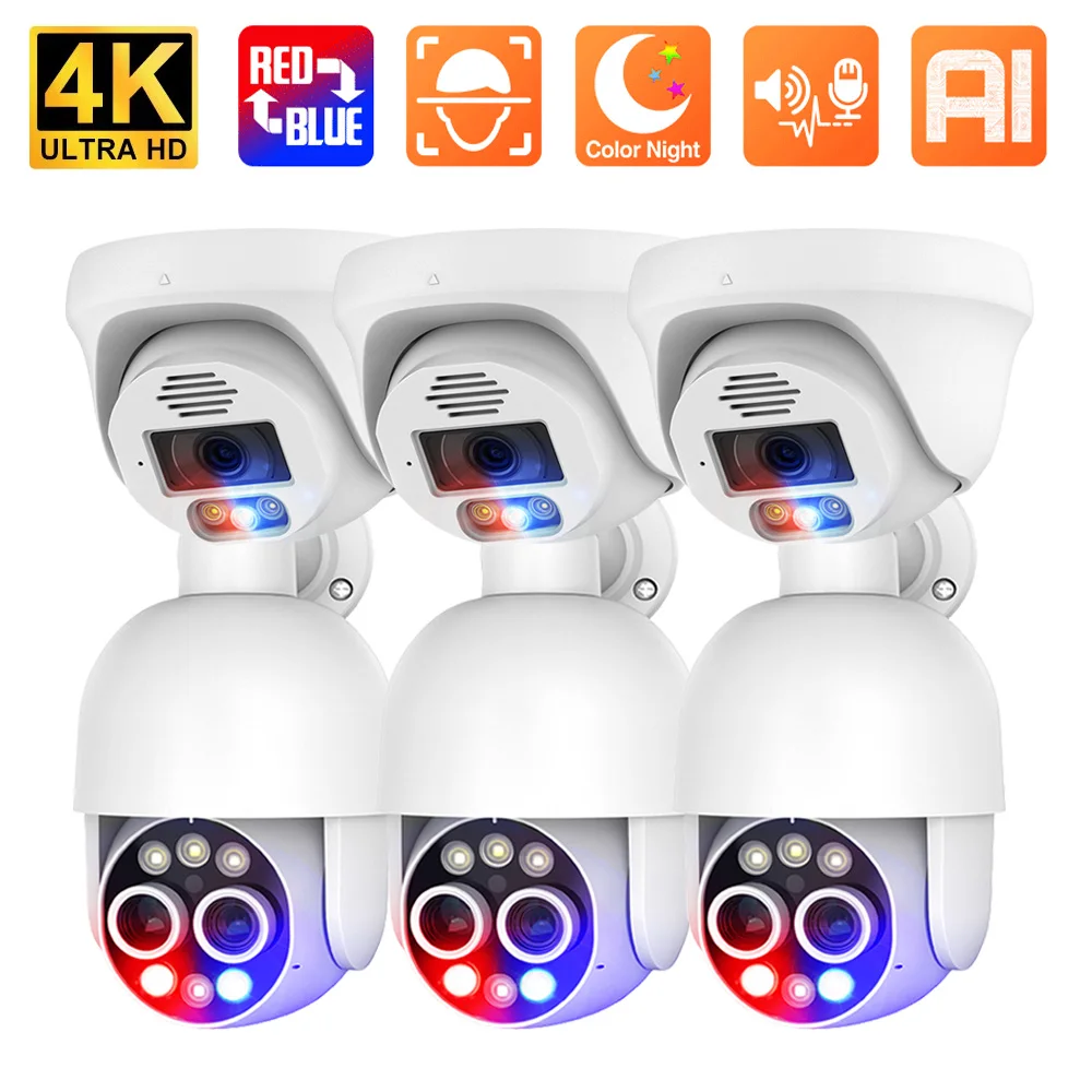 

MISECU HD 8MP 4K POE Dome&Outdoor IP Camera 8X Hybrid Zoom Human Detect Auto Tracking Color Night Vision Home Surveillance Kits