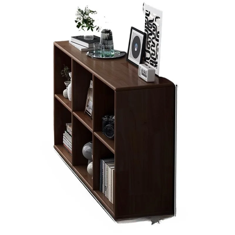 

Solid wood lattice bookshelf, floor shelf, household