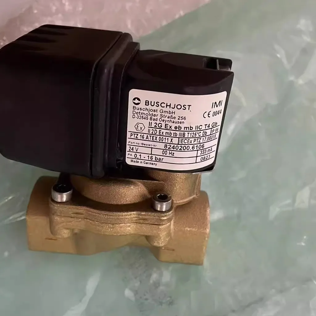 

2025 8240200.6106.02401, Baoshuo Buschjost, Explosion Proof Solenoid Valve, G1/2 'Thread, 24DC