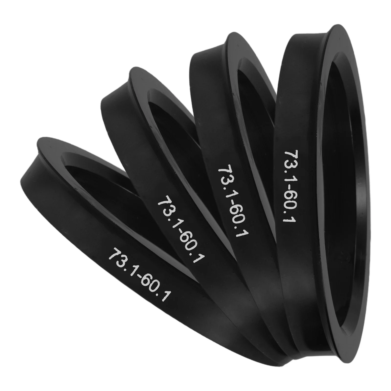 

4 Pcs Hub Center Ring Car Replacement Black Plastic Decorations Exterior Aesthetic