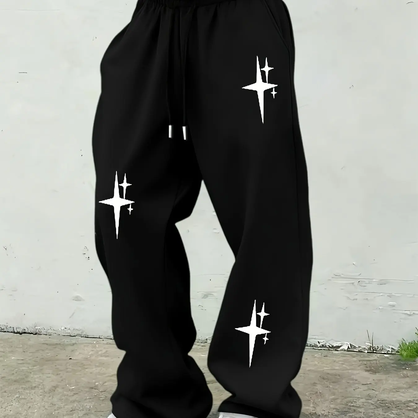 Men's Versatile Solid Color Drawstring Loose Casual Sports Pants, Fashionable Jogging Pants, Autumn New Collection, Unisex
