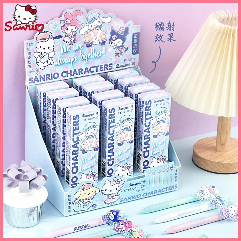 

Stationery Authentic Sanrio Cinnamoroll Lovely Press Neutral Pen Bookmarks Boxed Students Pen Clip Cartoon Patch 0.5mm Gifts