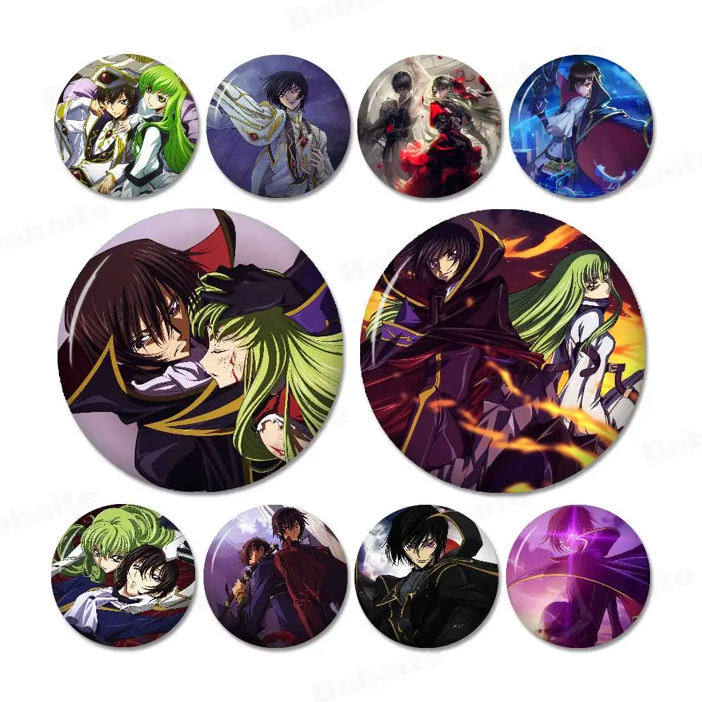 Anime Code G-Geass Soft Button Pin Bright Printed Icon Gift For Friends Badge Collar Brooch Lapel Pin Metal