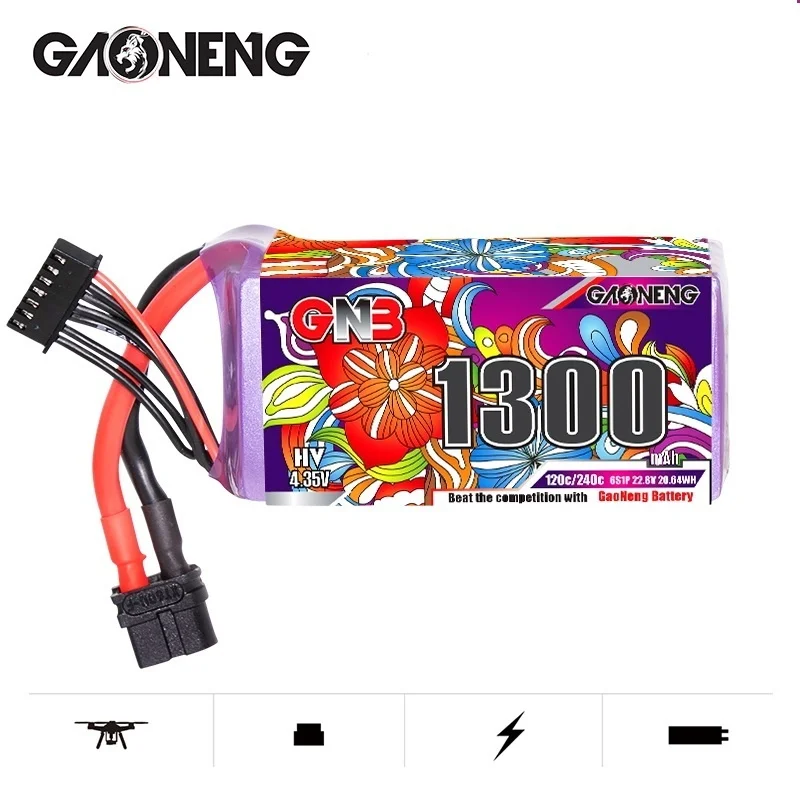 RC FPV Racing Drone Battery GNB 22.8v 1300mAh 120C/240C LiPo Battery For RC Quadcopter Helicopter FPV Parts HV 6s 22.8v Battery